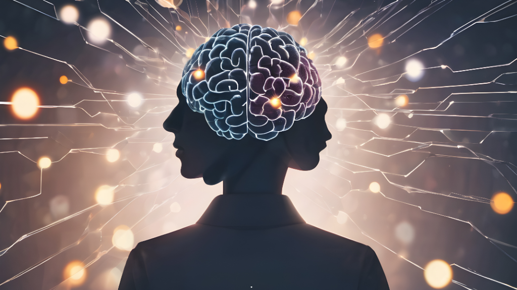 Chatbots vs Human Support Brain Concept